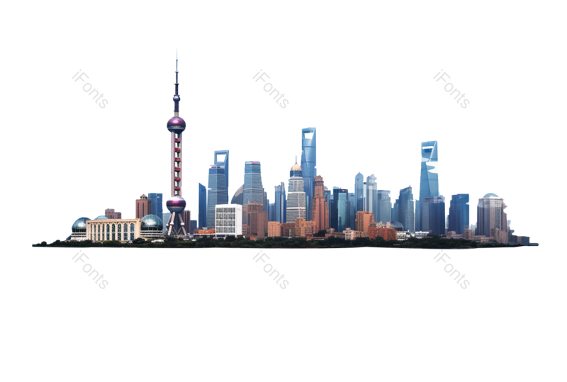 白色背景图片,建筑元素,风景PNG,城市免抠素材